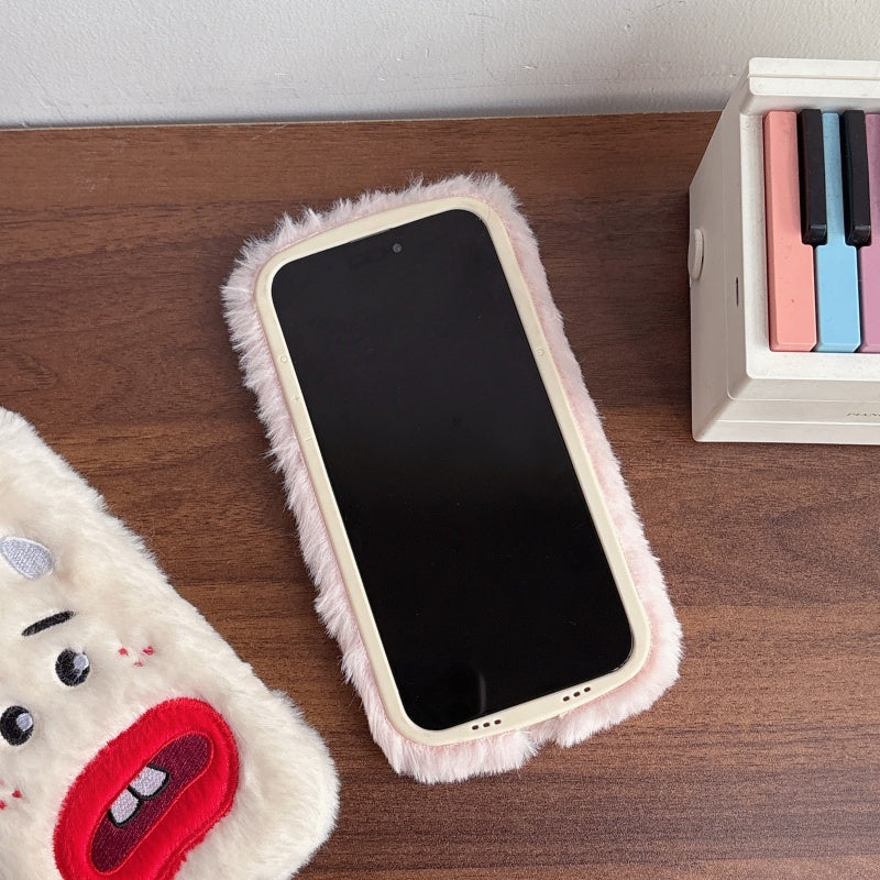 White Goofy Bucktooth Plush iPhone Case