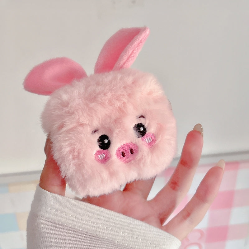 Adorable Little Pig Fuzzy AirPods Case