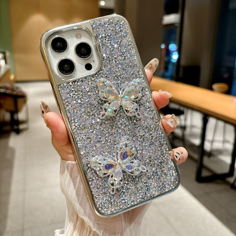 Your Phone Deserves This Bling! ✨Ultra-Gloss Electroplated Dual-Diamond iPhone Case #ShineLikeYou