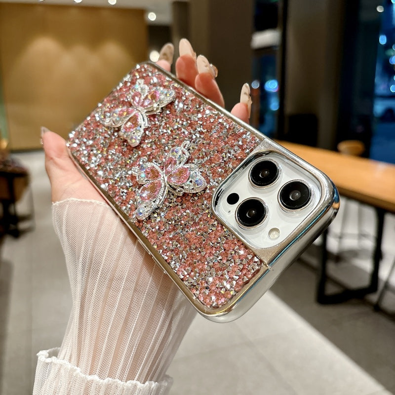Your Phone Deserves This Bling! ✨Ultra-Gloss Electroplated Dual-Diamond iPhone Case #ShineLikeYou