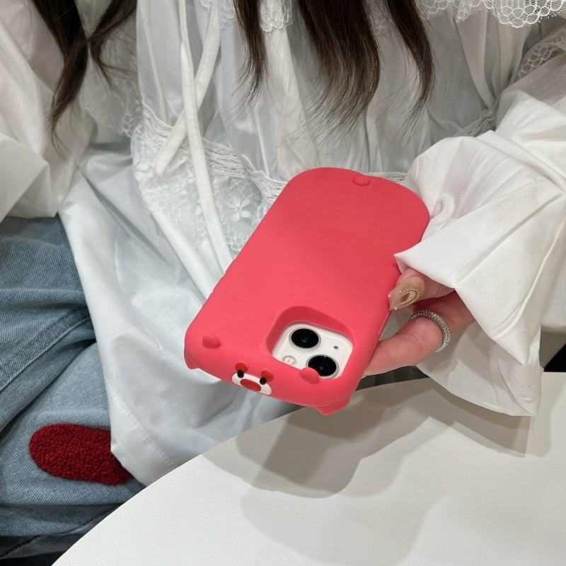 Pancake Lazy Strawberry Bear iPhone Case