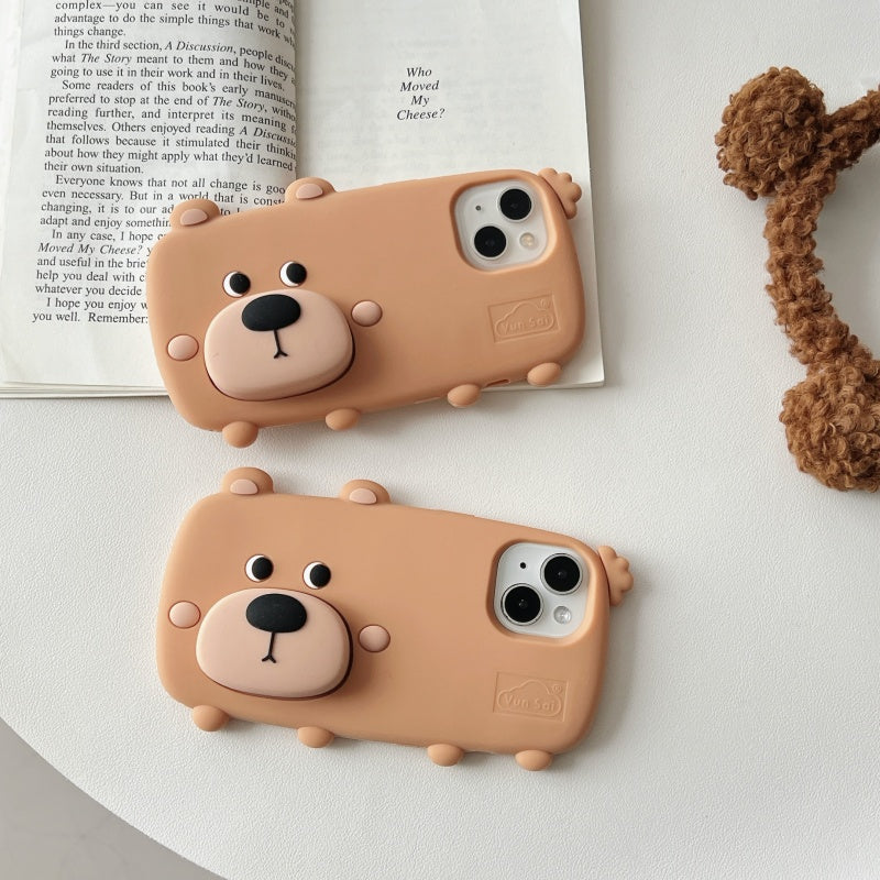 Adorable Free-range Bear iPhone Case With Stand