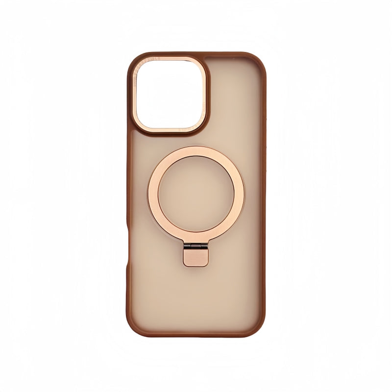 Brown Magnetic iPhone Case With Stand