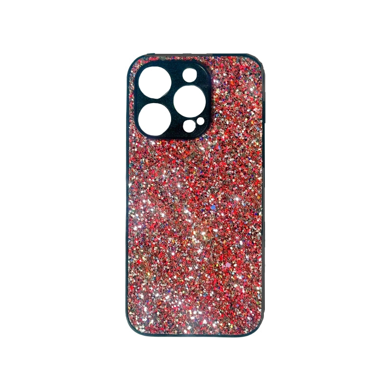 Glittery Colorful Pale Red iPhone Case