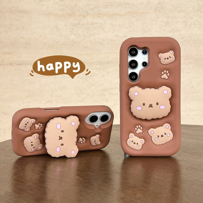Brown Bear iPhone Case With Stand