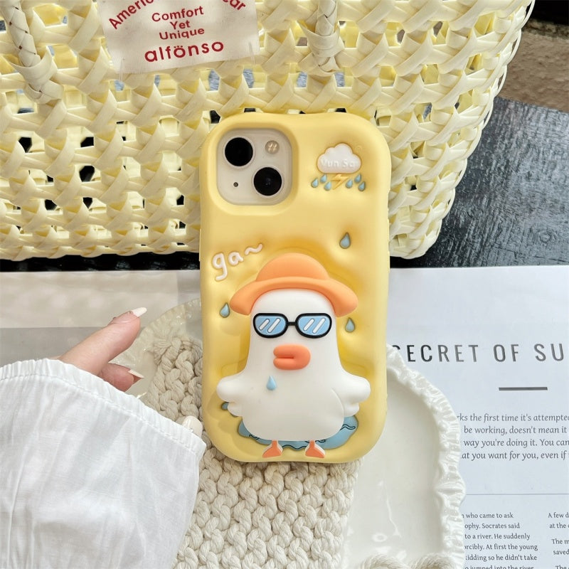 Cute Eyed Duck Yellow iPhone Case