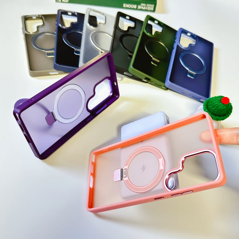 Green Magnetic Sumsung Phone Case With Stand
