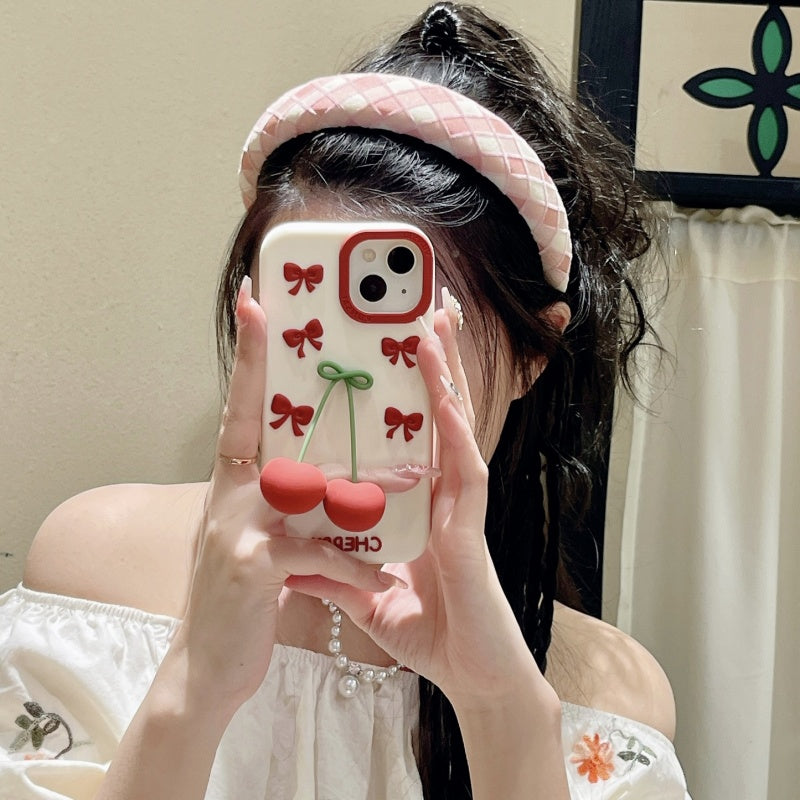 Cherry Pendant & Bow iPhone Case