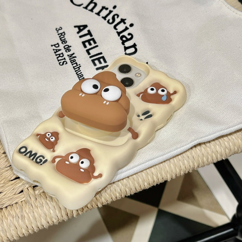 Flower & Poop Stand Cute iPhone Case