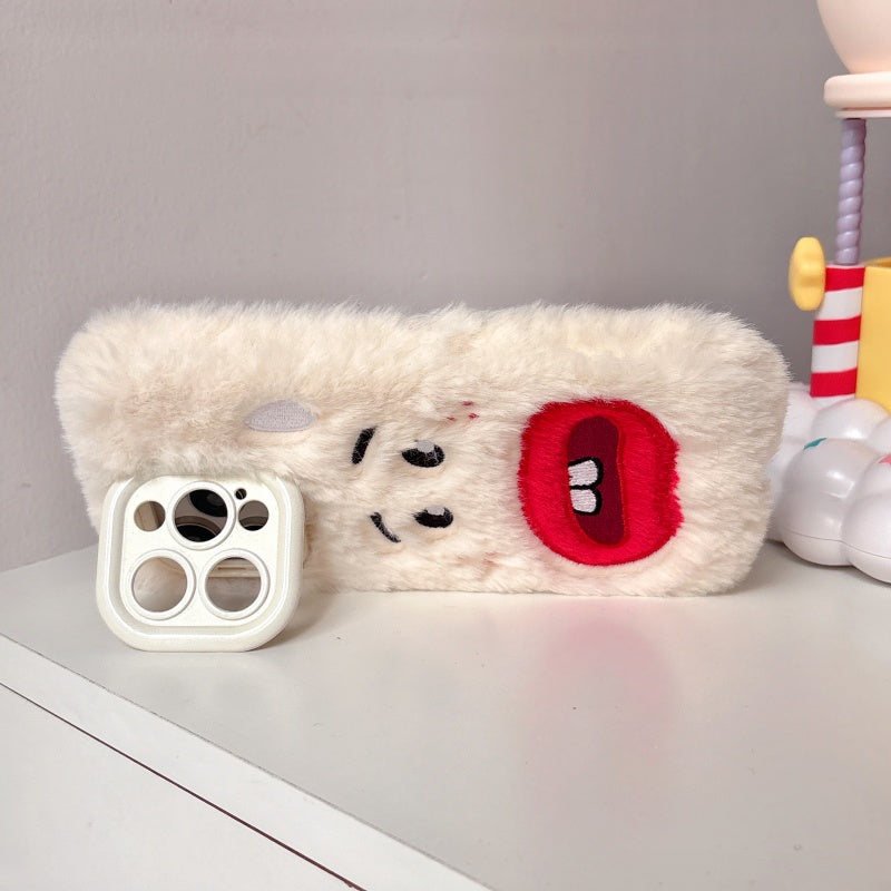 White Goofy Bucktooth Plush iPhone Case