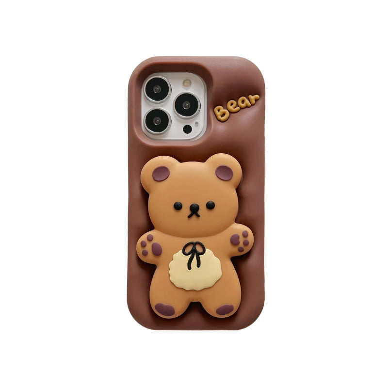 Bow-tie Bear iPhone Case With Stand