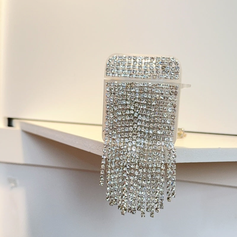 Rhinestone Chain Tassel AirPods Case
