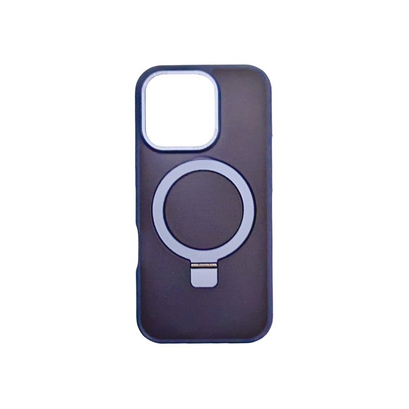 Navy Blue Magnetic iPhone Case With Stand