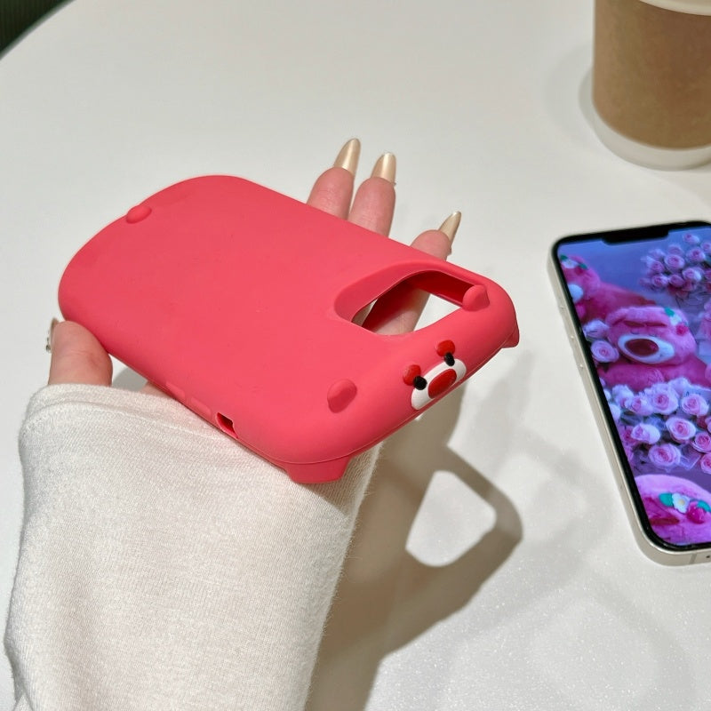 Pancake Lazy Strawberry Bear iPhone Case