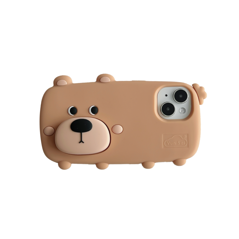 Adorable Free-range Bear iPhone Case With Stand