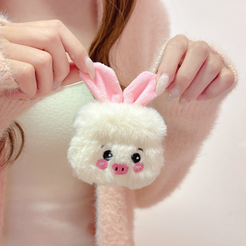 Adorable Little Pig Fuzzy AirPods Case