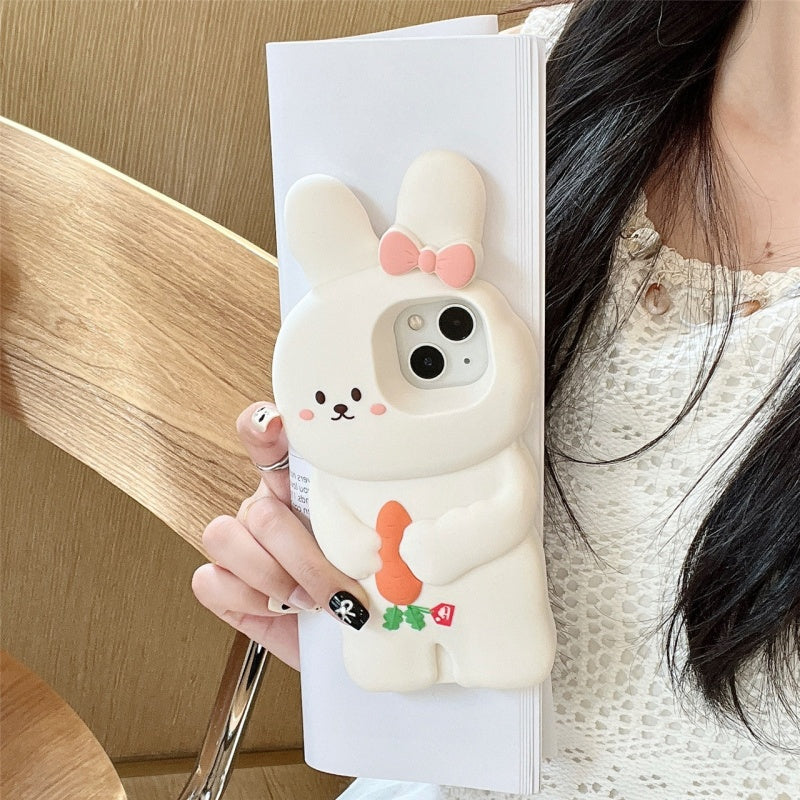 Cute Bunny & Carrot iPhone Case