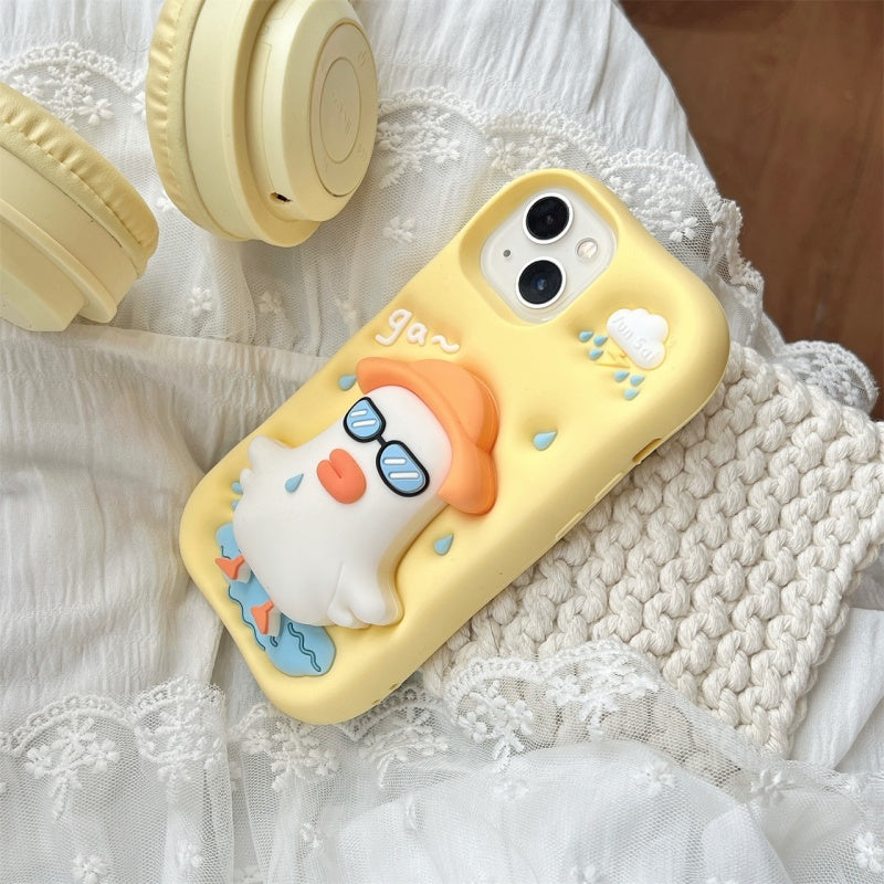 Cute Eyed Duck Yellow iPhone Case