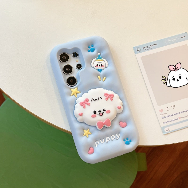 Bow-tie Puppy Sumsung Phone Case With Stand