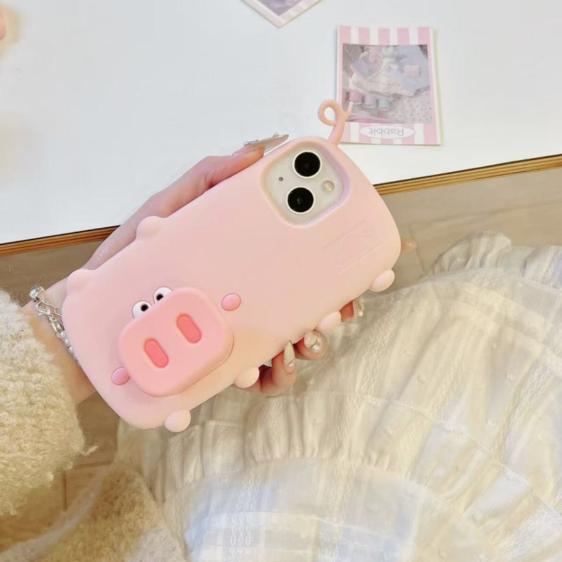 Adorable Free-range Pig iPhone Case With Stand