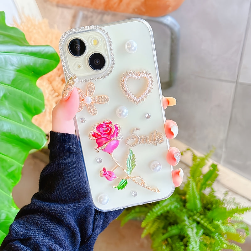 Sparkling Rose Pearl iPhone Case