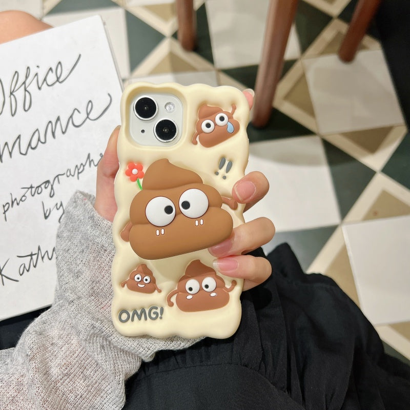 Flower & Poop Stand Cute iPhone Case