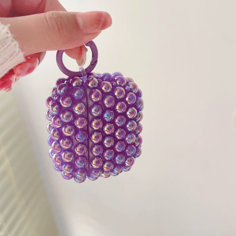 Pink Shimmering Pearl AirPods Case With Ring
