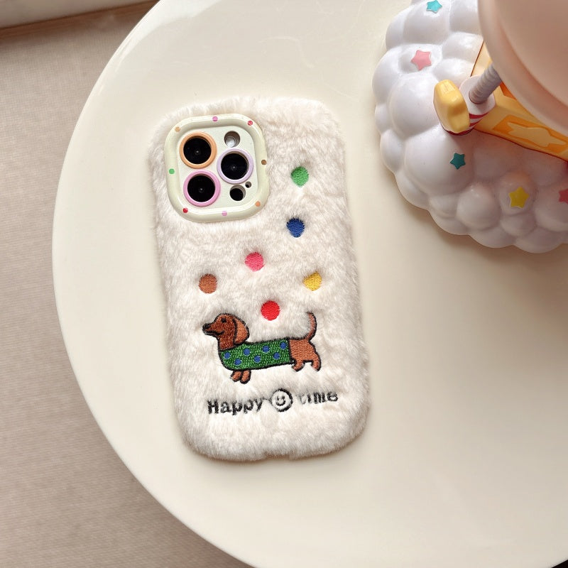 Sausage Dog Plush Pink iPhone Case