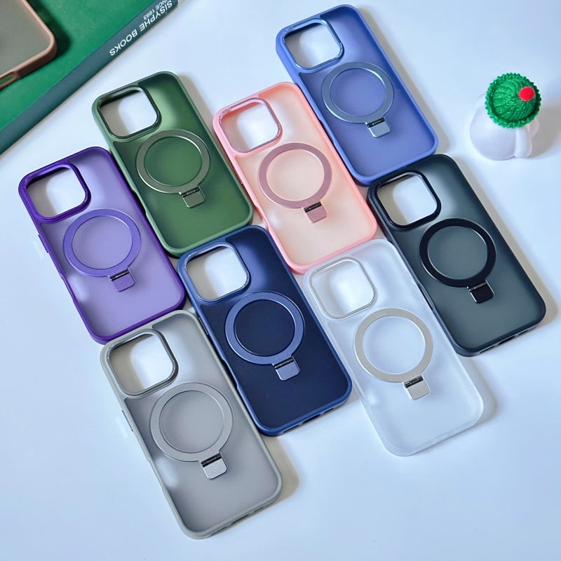 Black Magnetic iPhone Case With Stand