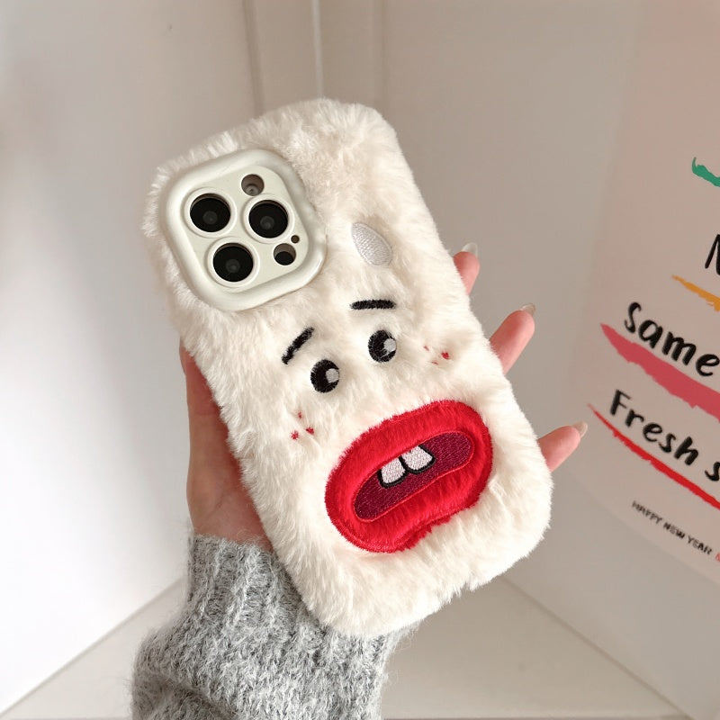 White Goofy Bucktooth Plush iPhone Case