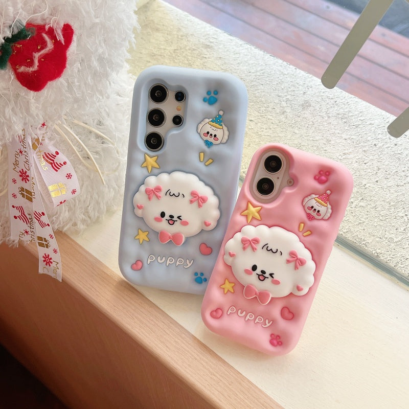Bow-tie Puppy Sumsung Phone Case With Stand