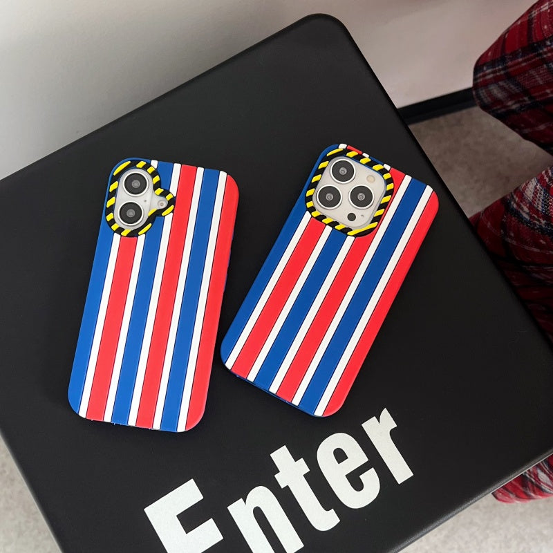 Tri-color Red White Blue Stripes iPhone Case
