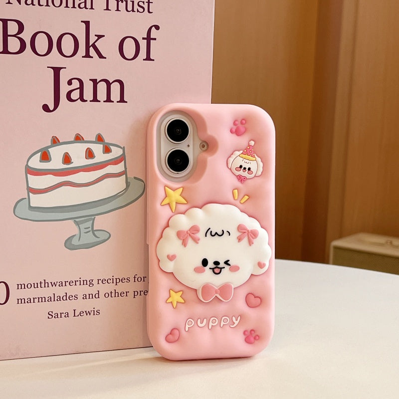 Bow-tie Puppy iPhone Case With Stand