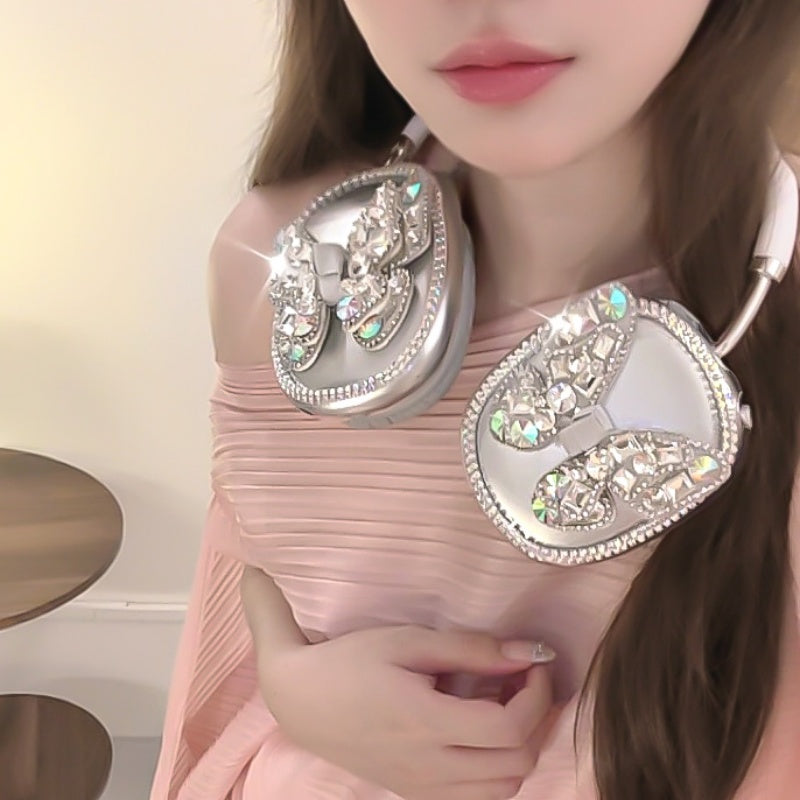 Sparkling Crystal-Encrusted Butterfly AirPods Max Case