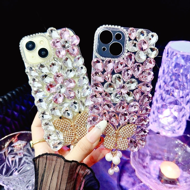 Sparkling Large Rhinestones Butterfly iPhone Case