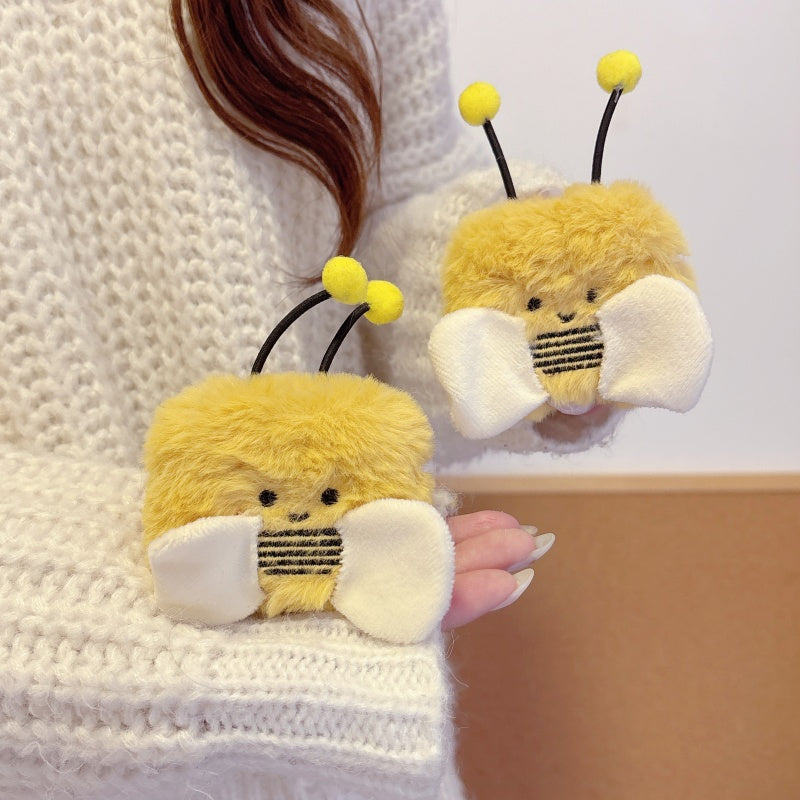 Adorable Bee Fuzzy AirPods Case