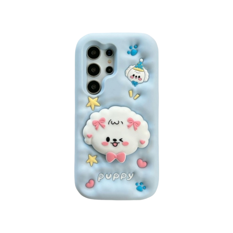 Bow-tie Puppy Sumsung Phone Case With Stand
