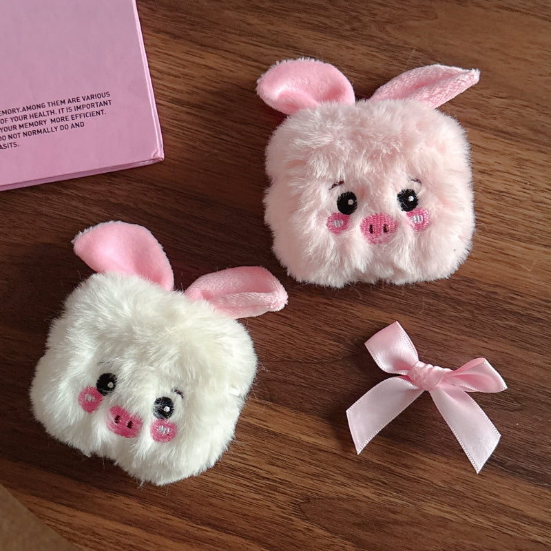 Adorable Little Pig Fuzzy AirPods Case