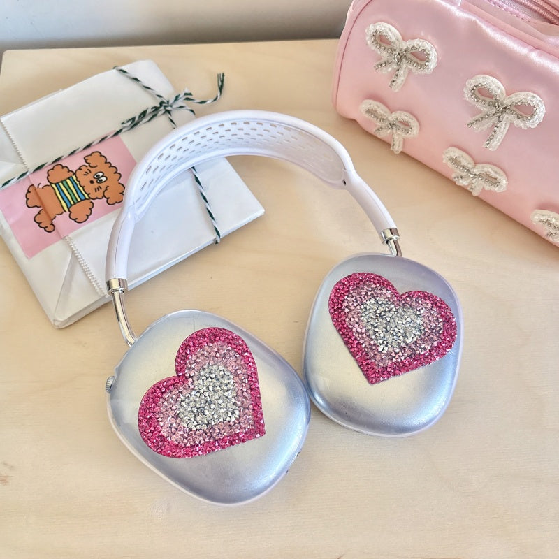Sparkling Heart White AirPods Max Case