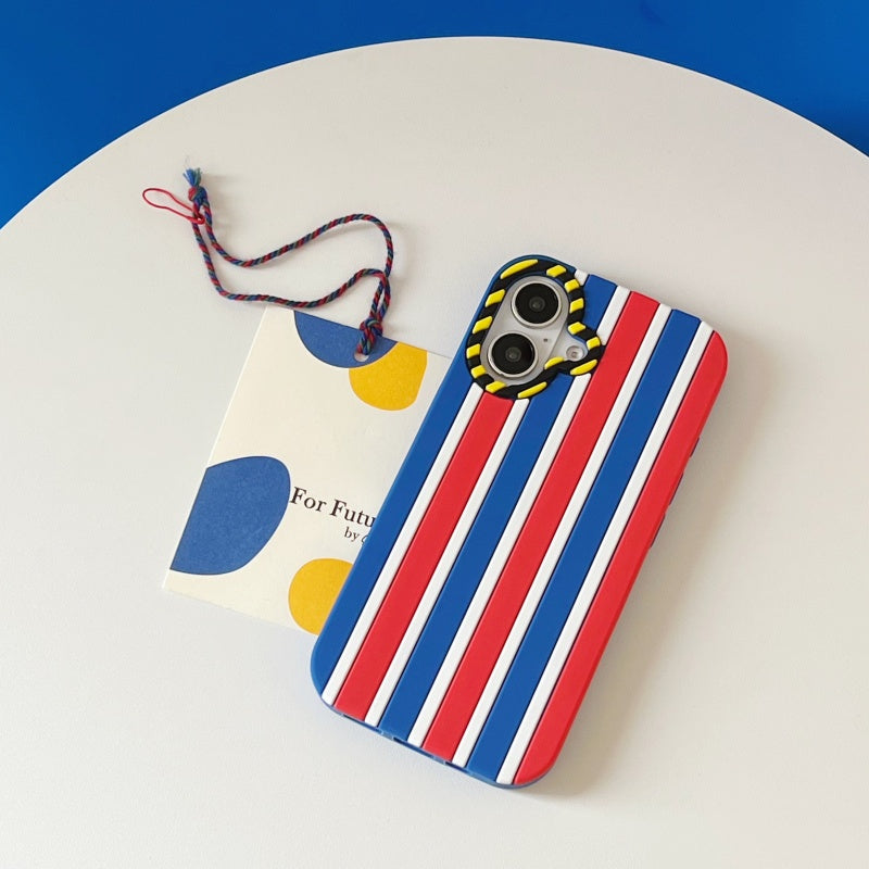 Tri-color Red White Blue Stripes iPhone Case
