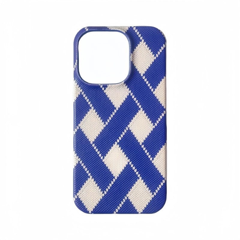 Blue Woven iPhone Case