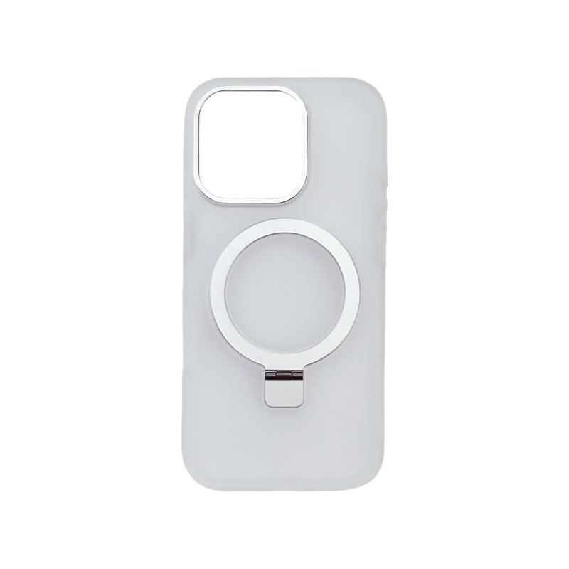 White Magnetic iPhone Case With Stand