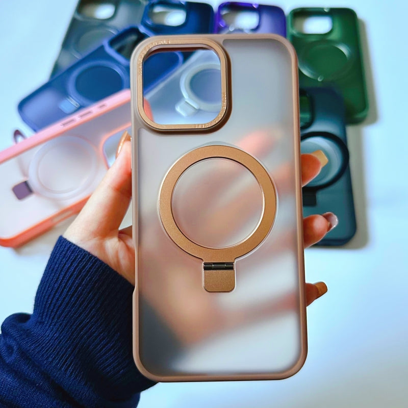 Brown Magnetic iPhone Case With Stand