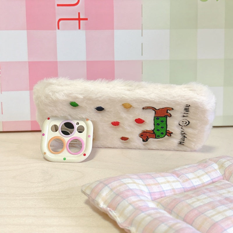 Sausage Dog Plush Pink iPhone Case