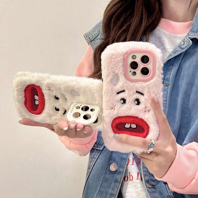 White Goofy Bucktooth Plush iPhone Case