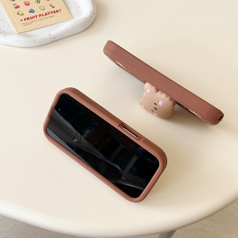 Brown Bear iPhone Case With Stand