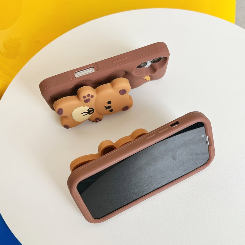 Bow-tie Bear iPhone Case With Stand