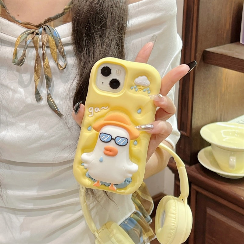 Cute Eyed Duck Yellow iPhone Case