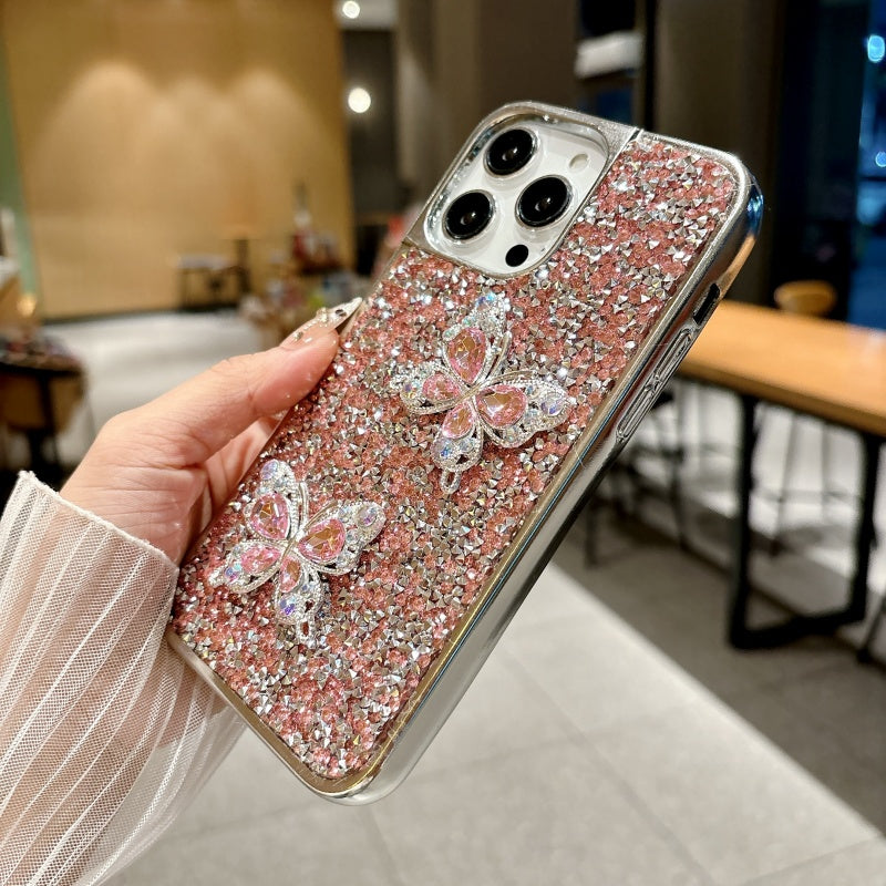 Your Phone Deserves This Bling! ✨Ultra-Gloss Electroplated Dual-Diamond iPhone Case #ShineLikeYou