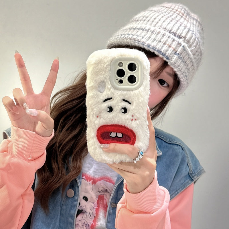 White Goofy Bucktooth Plush iPhone Case